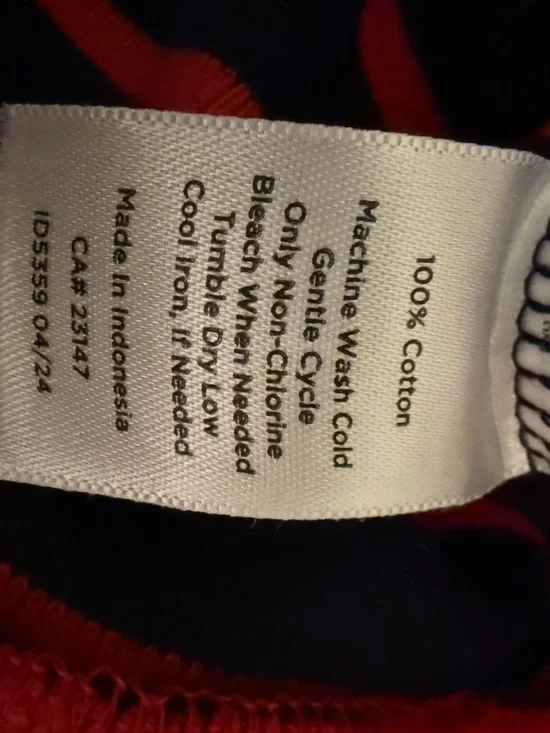 Talbots Navy and Red Striped Knit Sweater - Picture 4 of 4